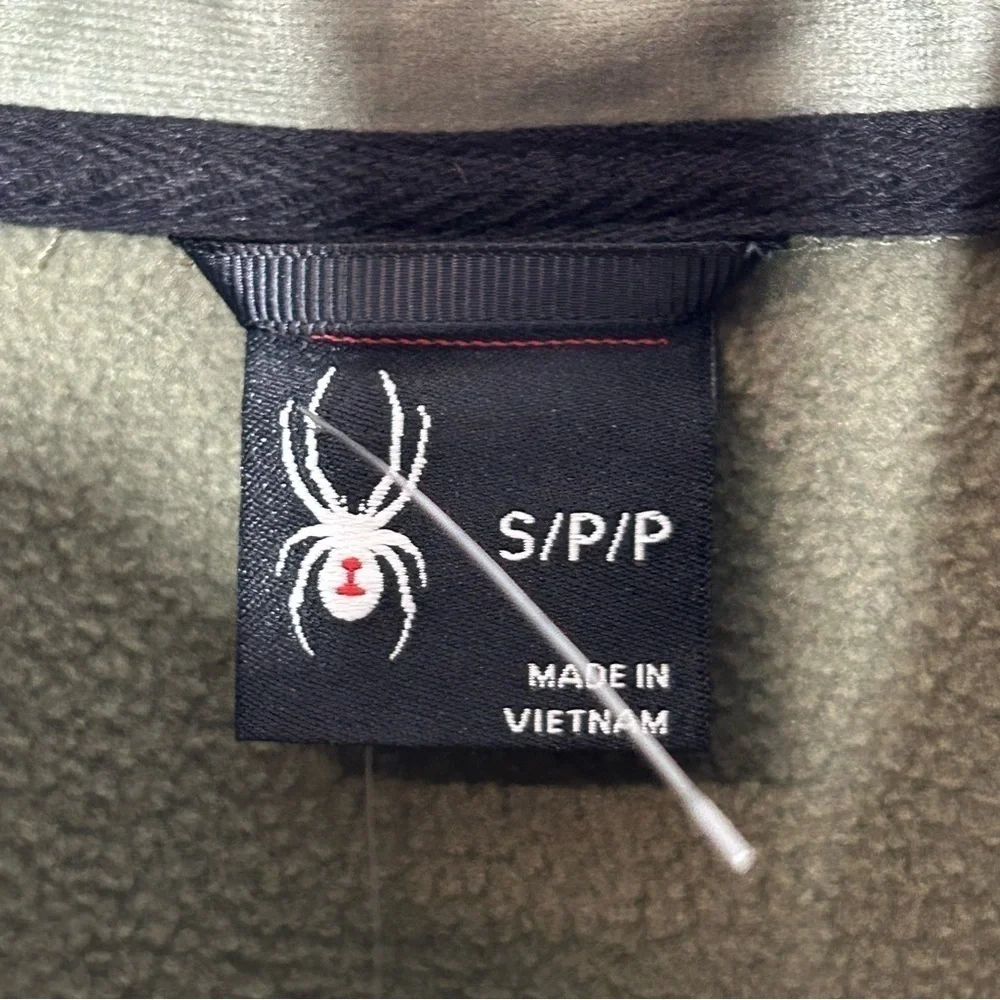 NWT Spyder Tea Leaf Medallion Bonded Fleece Sweater - Zip Neck - Picture 9 of 14